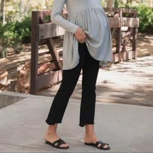 Pinkblush maternity Black crop flare jeans